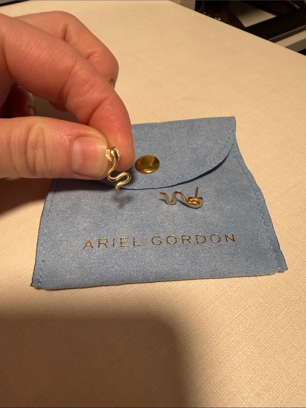 Ariel Gordon Snake Studs